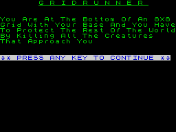 Opening screen
