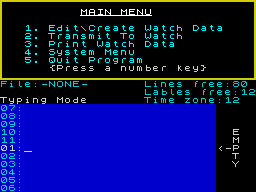 Opening screen