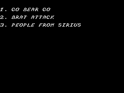 Opening screen