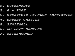 Opening screen