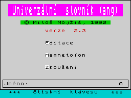 Opening screen