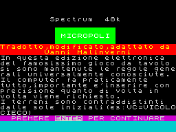 Opening screen