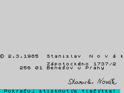 Opening screen