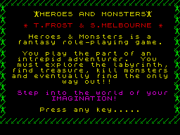 Opening screen