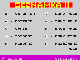Opening screen