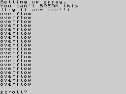 Running screen
