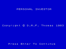 Opening screen