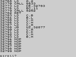 Running screen