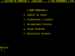 Opening screen
