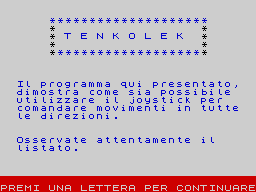 Opening screen