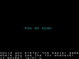 Opening screen