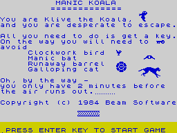 Opening screen