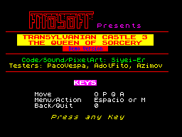 Opening screen
