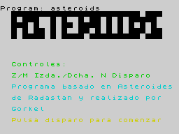 Opening screen