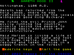 Opening screen