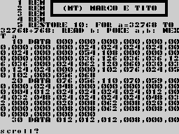 Running screen