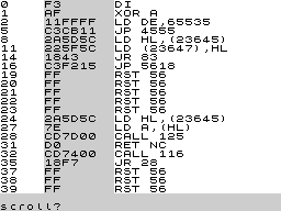 Running screen