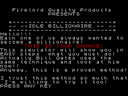 Opening screen