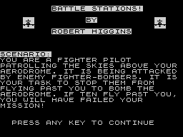 Opening screen
