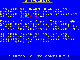 Opening screen