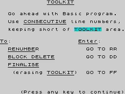 Running screen