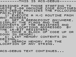 Opening screen