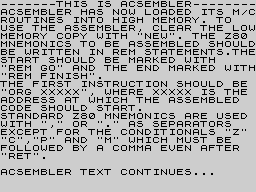 Opening screen