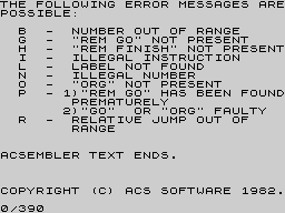 Opening screen