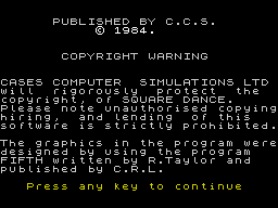 Opening screen