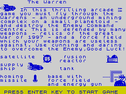 Opening screen