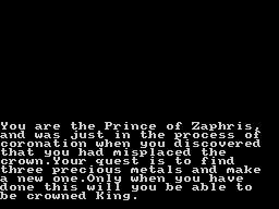Opening screen