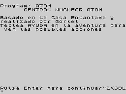 Opening screen