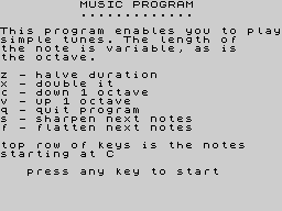 Opening screen