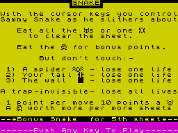 Opening screen
