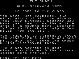 Opening screen