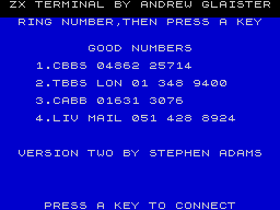 Opening screen