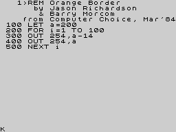 Running screen