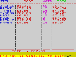 Running screen
