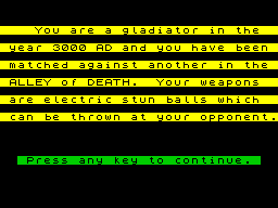 Opening screen