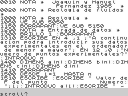 Running screen