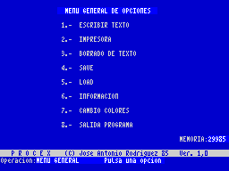 Opening screen