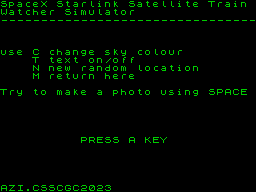 Opening screen