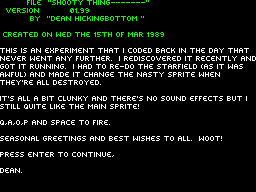 Opening screen