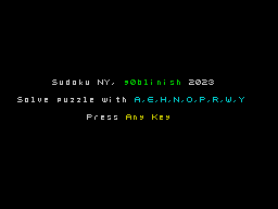 Opening screen