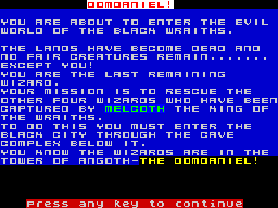 Opening screen