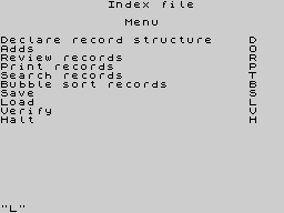 Opening screen
