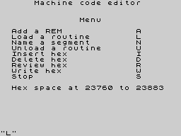 Opening screen