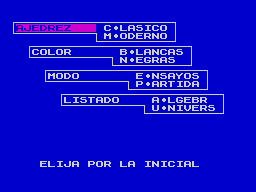 Opening screen