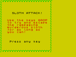 Opening screen