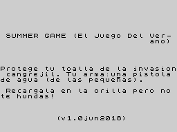 Opening screen